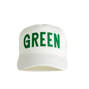 St. Patrick's Day Green Recycled Trucker Hat - snow