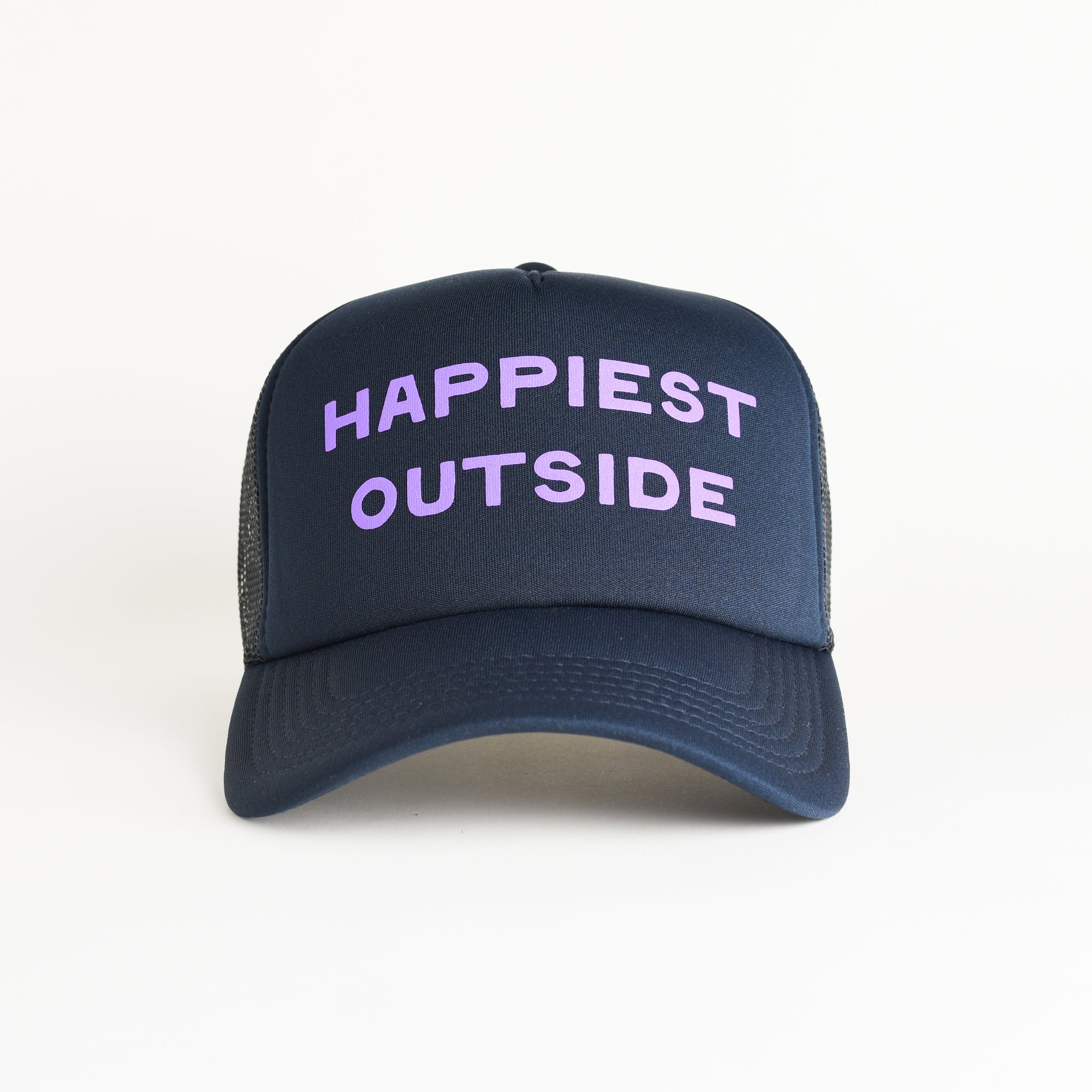 Happiest Outside Recycled Trucker Hat - navy