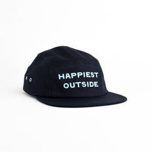 Happiest Outside Five Panel Hat - navy