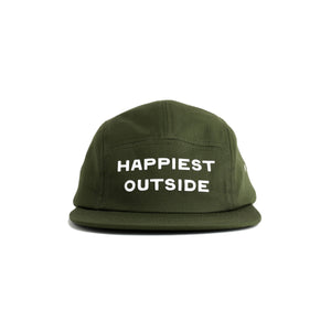 Happiest Outside Five Panel Hat - moss