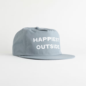 Happiest Outside Recycled Nylon Quick Dry Hat - mineral blue