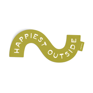 Happiest Outside Large Sticker