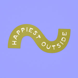 Happiest Outside Large Sticker