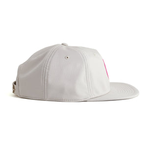 Pink Heart Fleece Lined Hat - cream