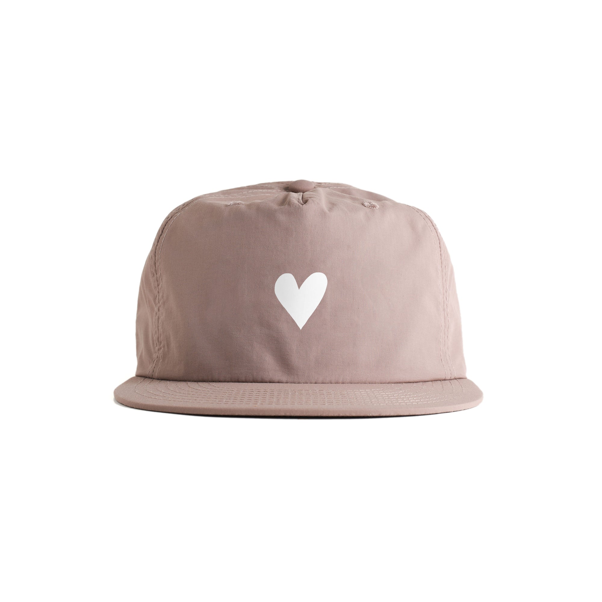 Heart Recycled Nylon Quick Dry Hat - hazy pink