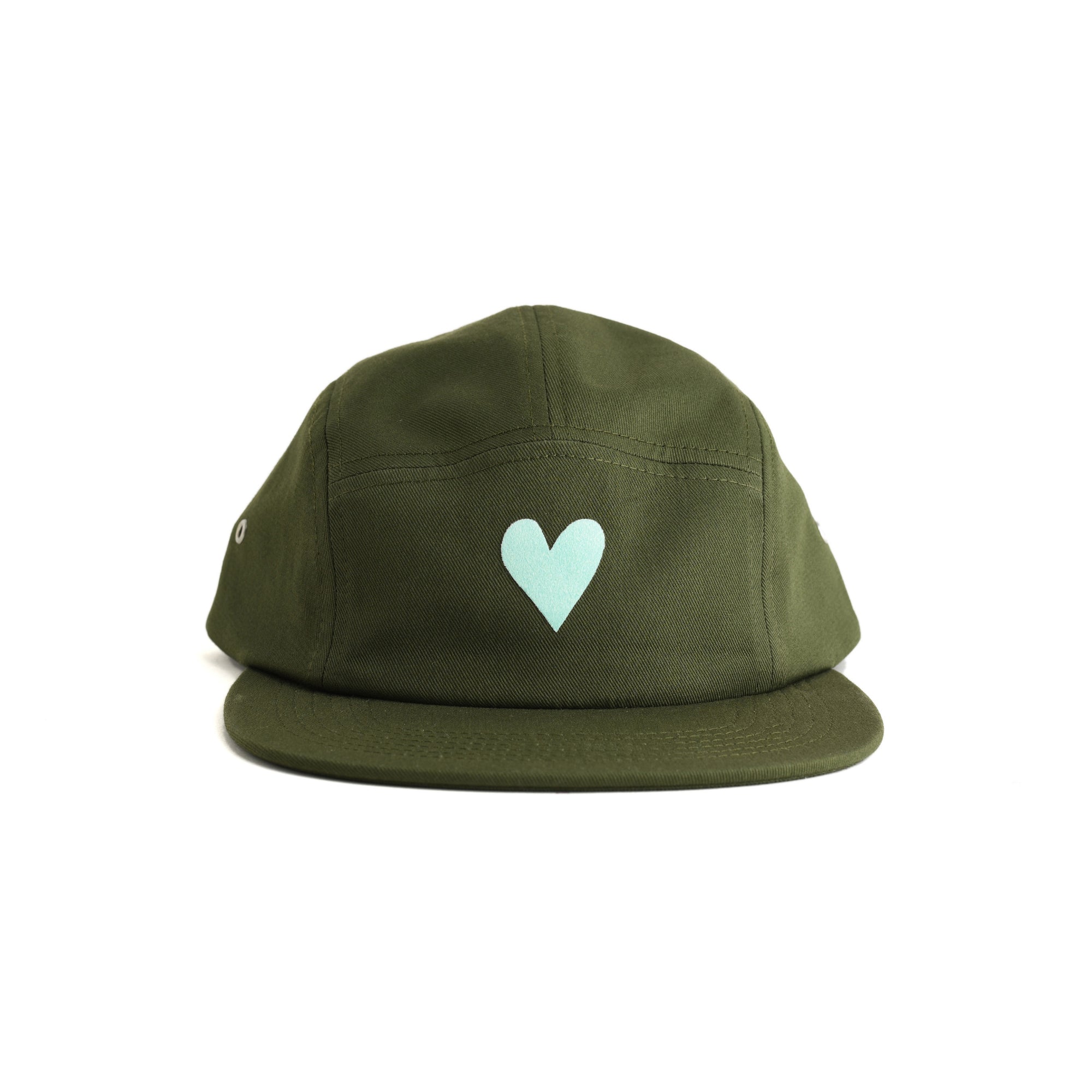 Heart Five Panel Hat - moss