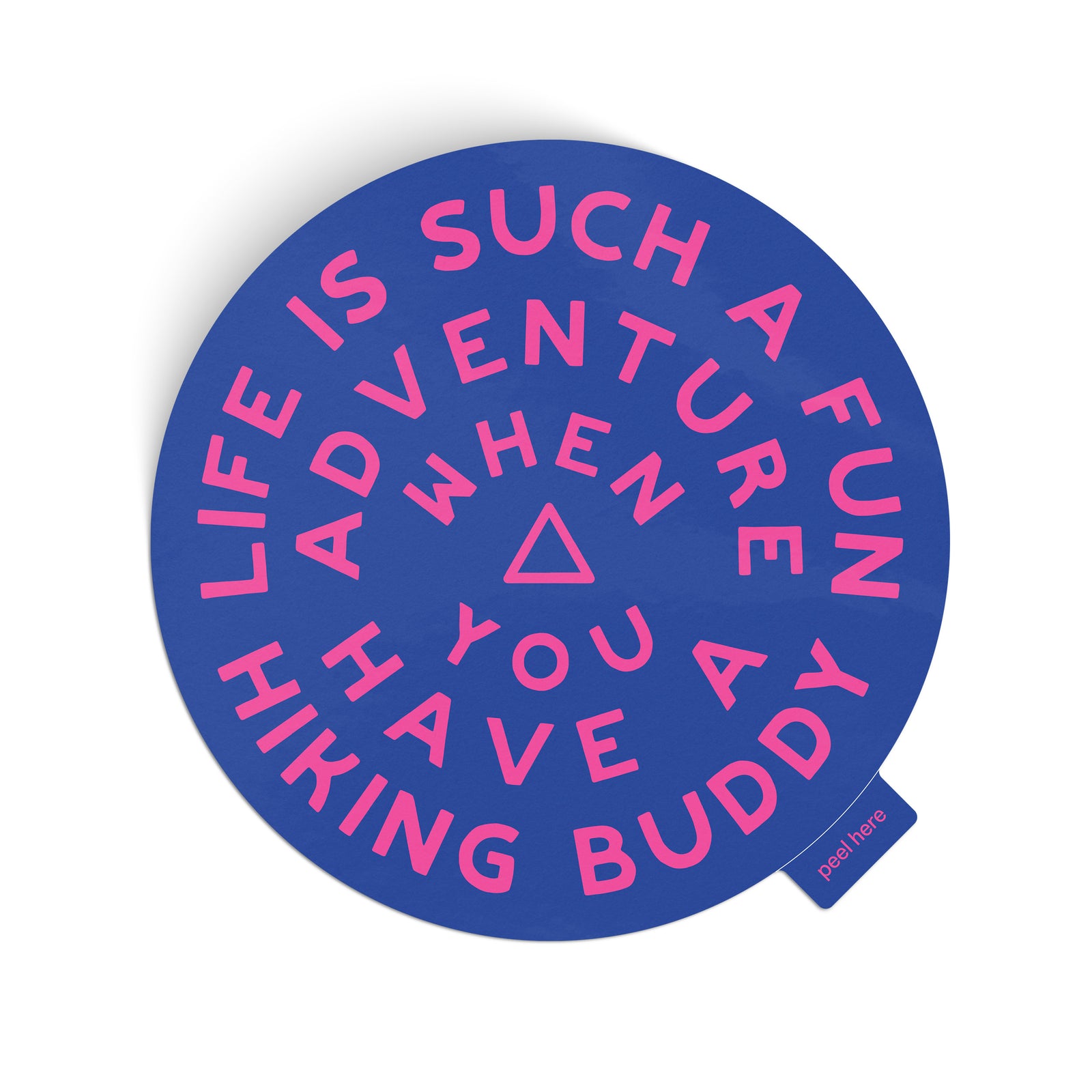 Hike Together Large Sticker - blue