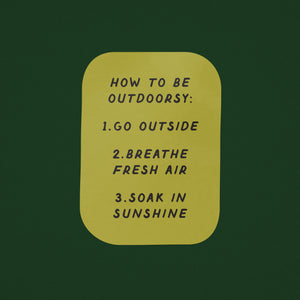 How To Be Outdoorsy Sticker