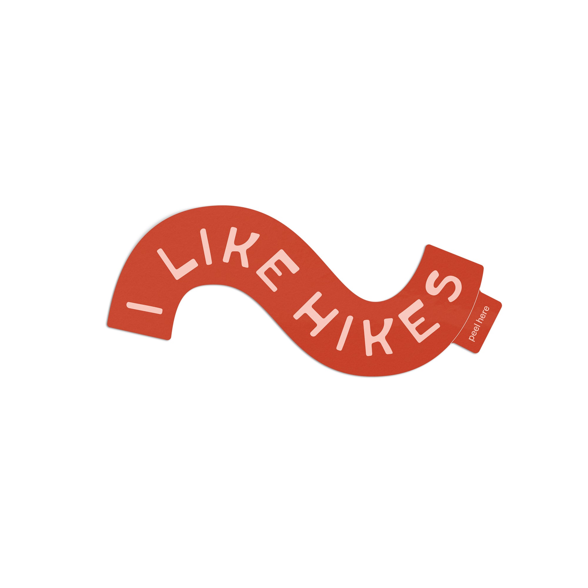 I Like Hikes Sticker - red