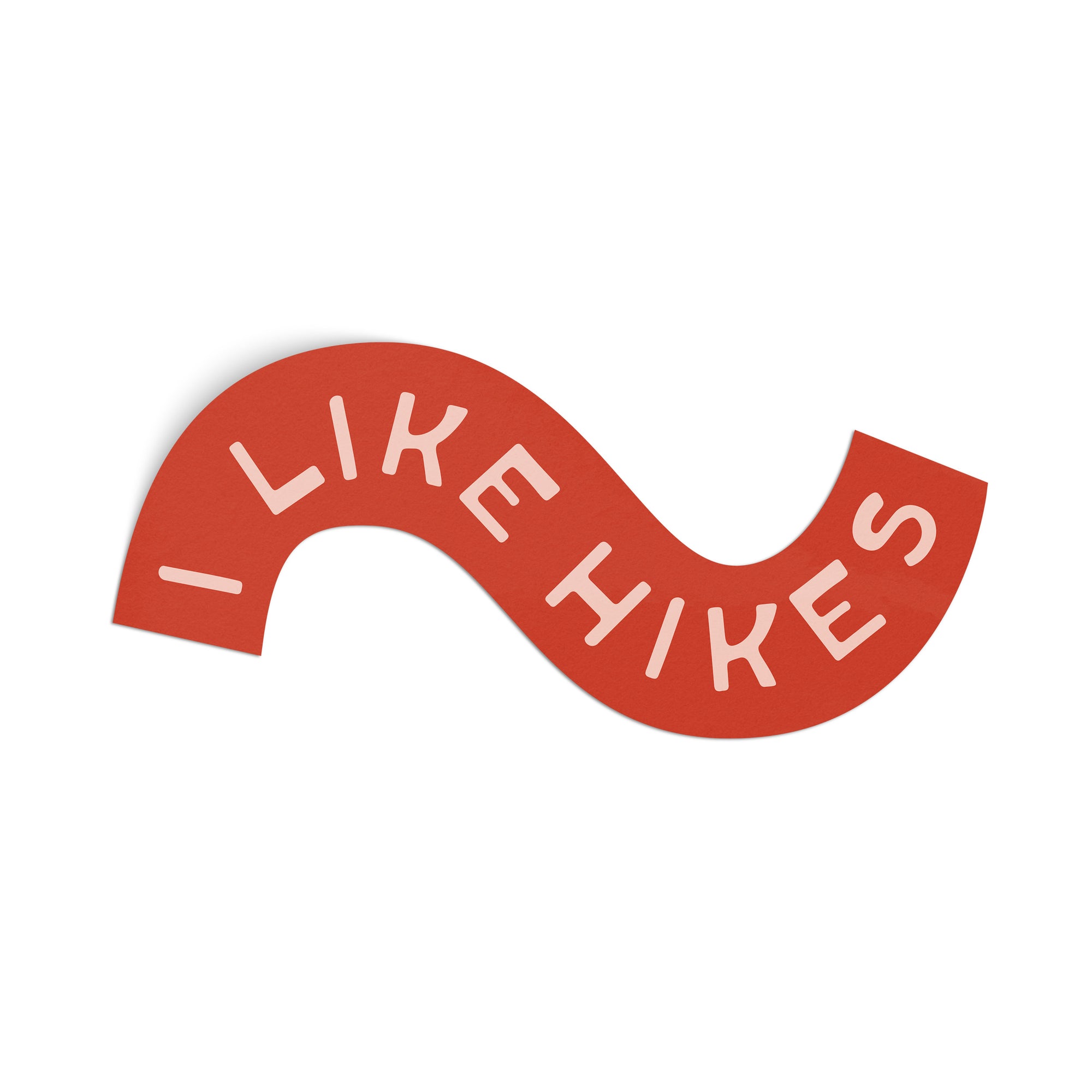 I Like Hikes Sticker - red