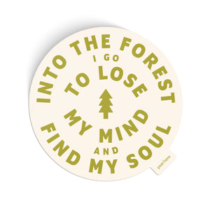 Into The Forest Large Sticker - light green