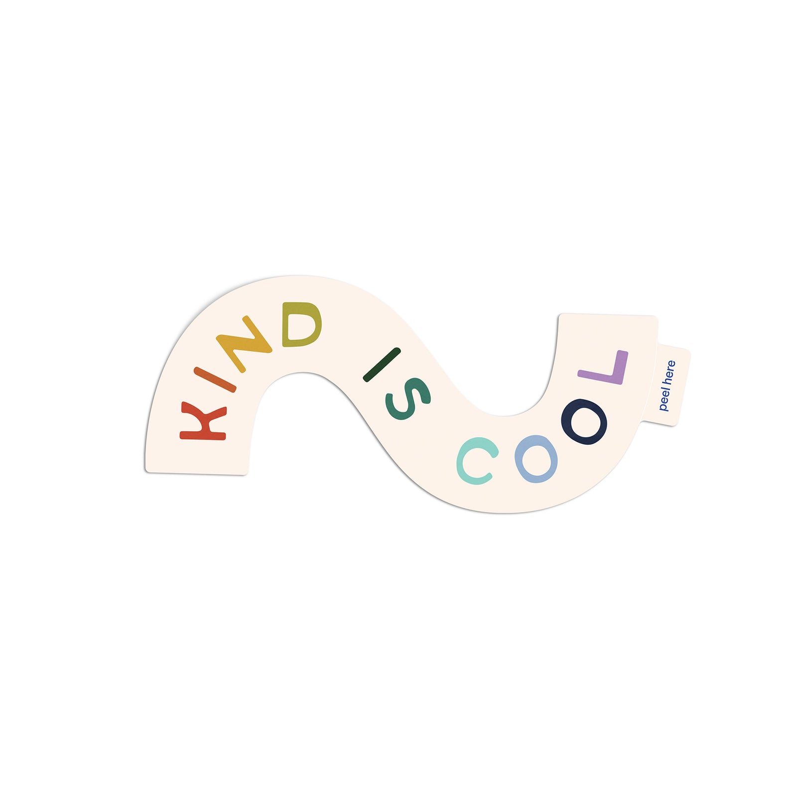 Kind Is Cool Sticker - rainbow