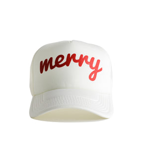 Merry Recycled Trucker Hat - snow