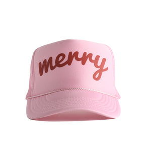 Merry Trucker Hat - pink