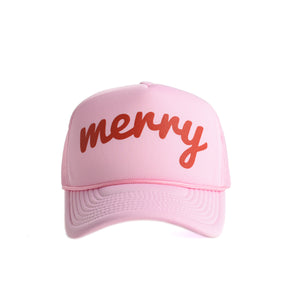 Merry Trucker Hat - pink