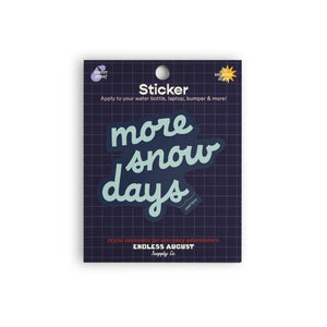 More Snow Days Sticker - dark blue