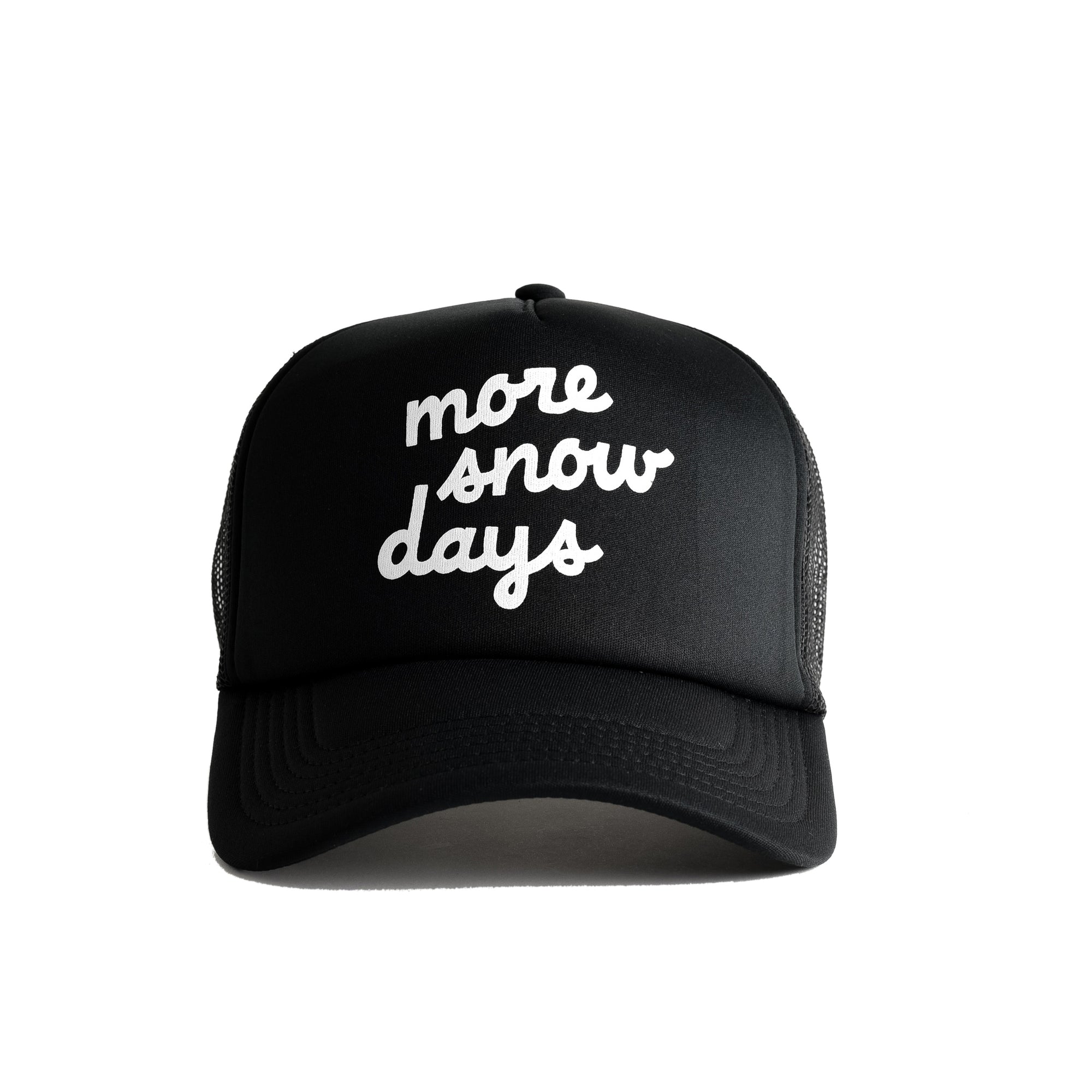 More Snow Days Recycled Trucker Hat - black