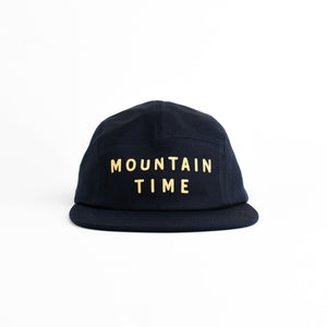 Mountain Time Five Panel Hat - navy