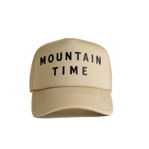 Mountain Time Recycled Trucker Hat - khaki