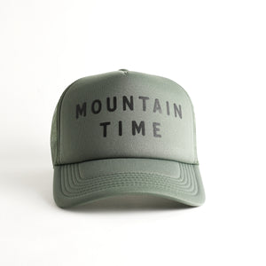 Mountain Time Recycled Trucker Hat - cypress