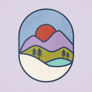 Purple Mountains Large Sticker