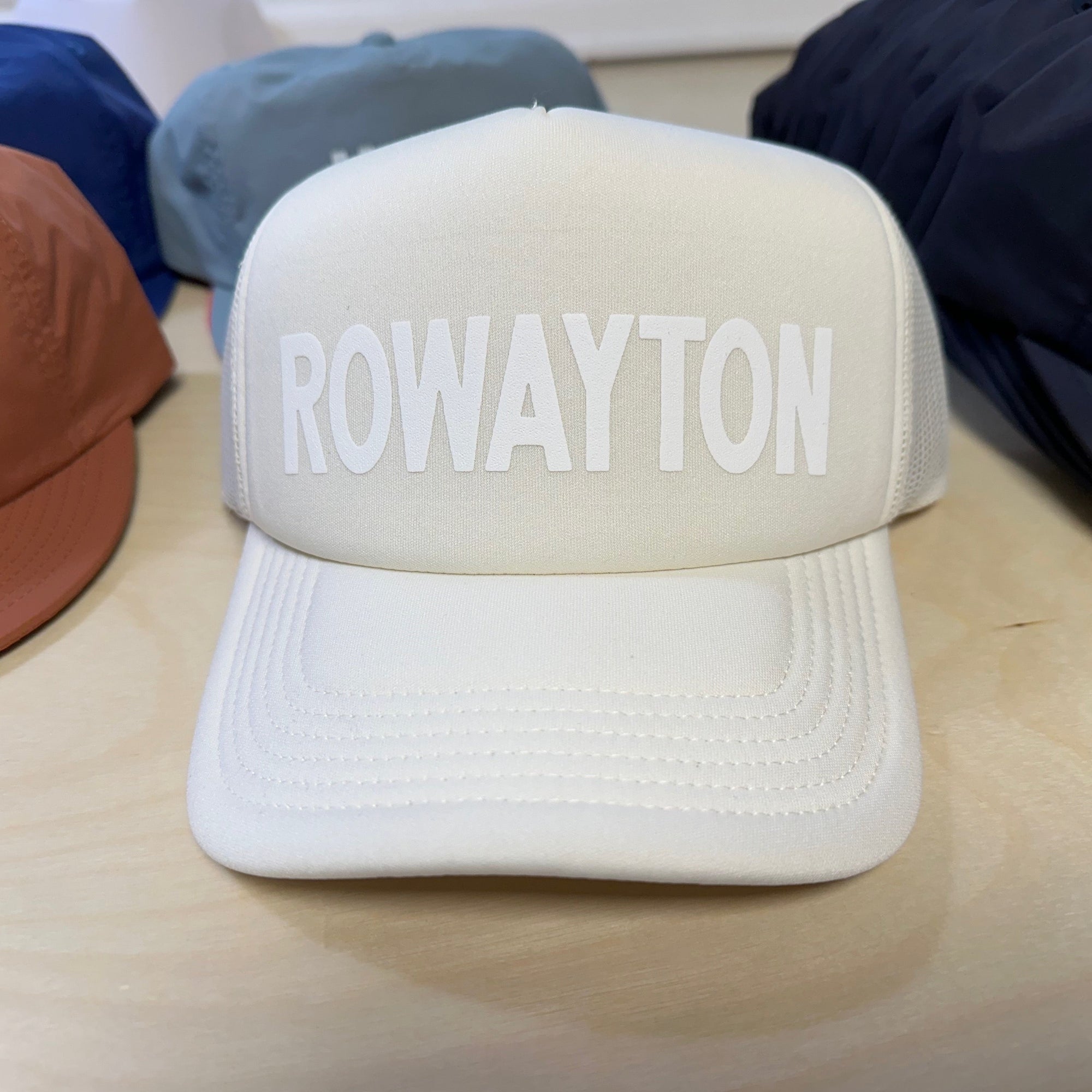 Custom Rowayton Foam Trucker Hat - Ecru