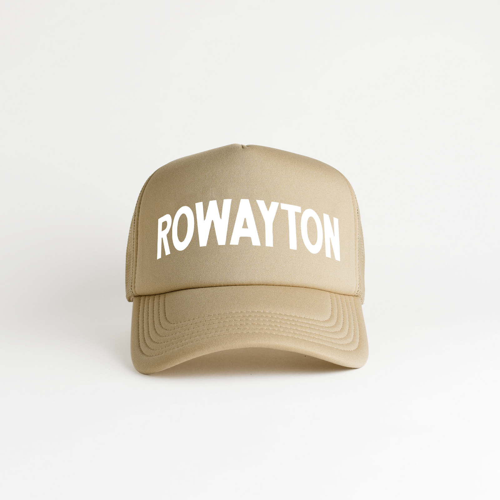 Custom Rowayton Foam Trucker Hat - Khaki