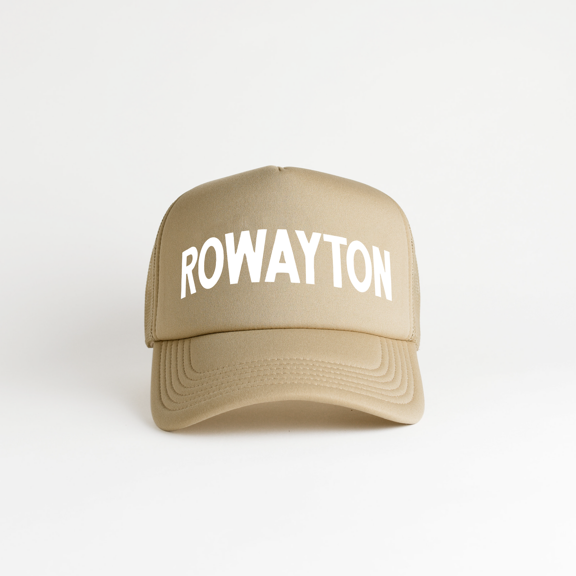 Custom Rowayton Foam Trucker Hat - Khaki