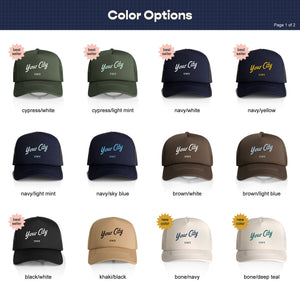 Customizable Script City Recycled Trucker Hat