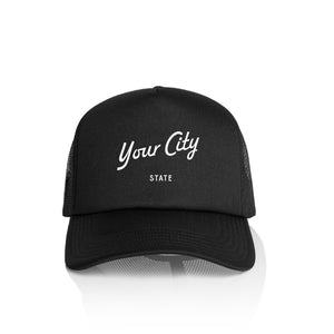 Customizable City Script Recycled Trucker Hat