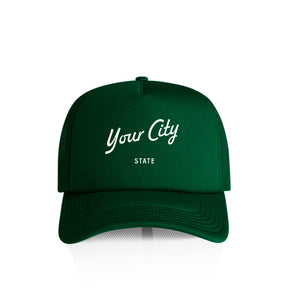 Customizable City Script Recycled Trucker Hat