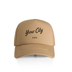 Customizable City Script Recycled Trucker Hat