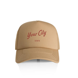 Customizable City Script Recycled Trucker Hat