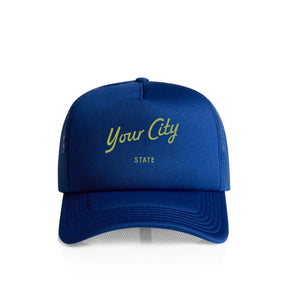 Customizable City Script Recycled Trucker Hat