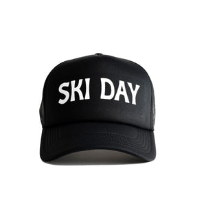 Ski Day Recycled Trucker Hat - black