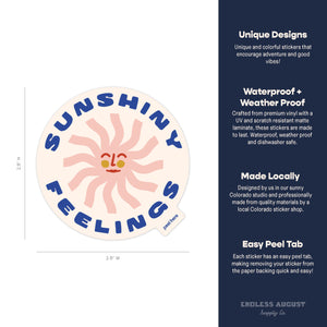 Sunshiny Feelings Sticker - pink