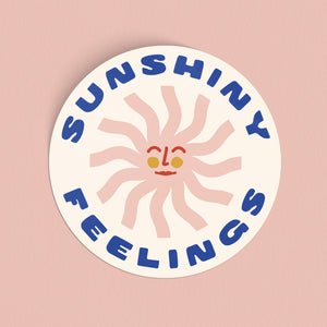Sunshiny Feelings Sticker - pink