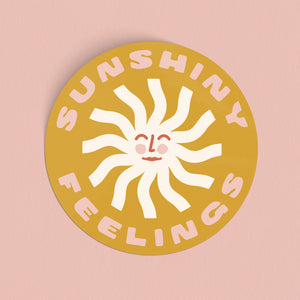 Sunshiny Feelings Sticker - yellow