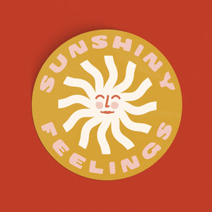 Sunshiny Feelings Sticker - yellow