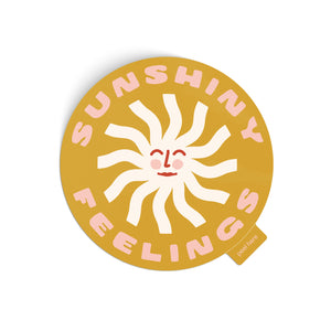 Sunshiny Feelings Sticker - yellow