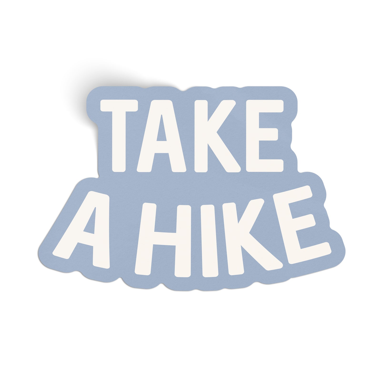Take A Hike Large Sticker - light blue