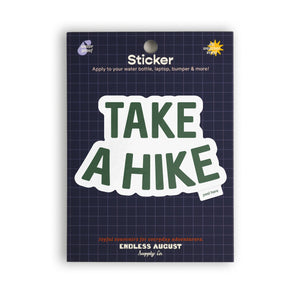 Take A Hike Large Sticker - green