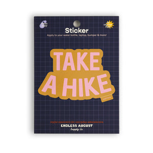 Take A Hike Sticker - orange