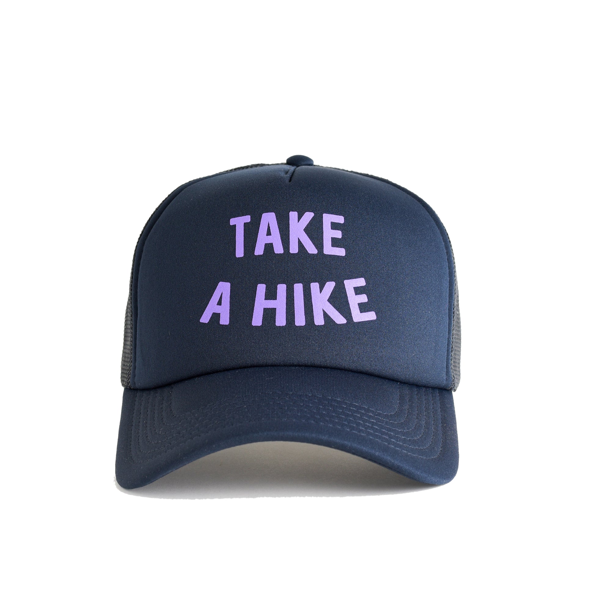 Take A Hike Recycled Trucker Hat - navy