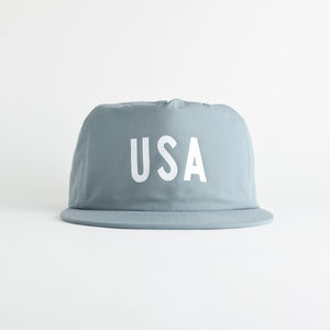 USA Recycled Nylon Quick Dry Hat - mineral blue