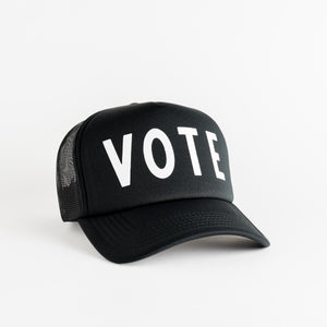 Vote Recycled Trucker Hat - black