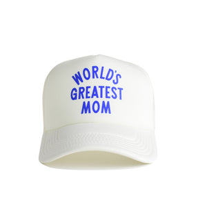 World's Greatest Mom Recycled Trucker Hat - ecru