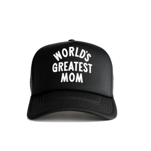 World's Greatest Mom Recycled Trucker Hat - black