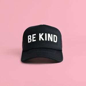 Be Kind Recycled Trucker Hat - black