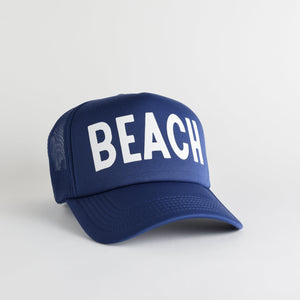 Beach Recycled Trucker Hat - cobalt